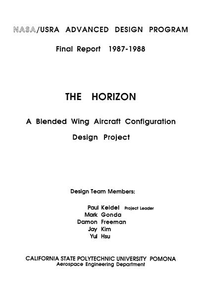 Blended wing aircraft design (NASA Report)