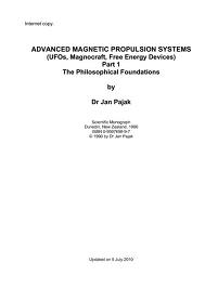  Advanced Magnetic Propulsion Systems - Part 1