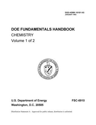 DOE FUNDAMENTALS HANDBOOK CHEMISTRY Volume 1 of 2