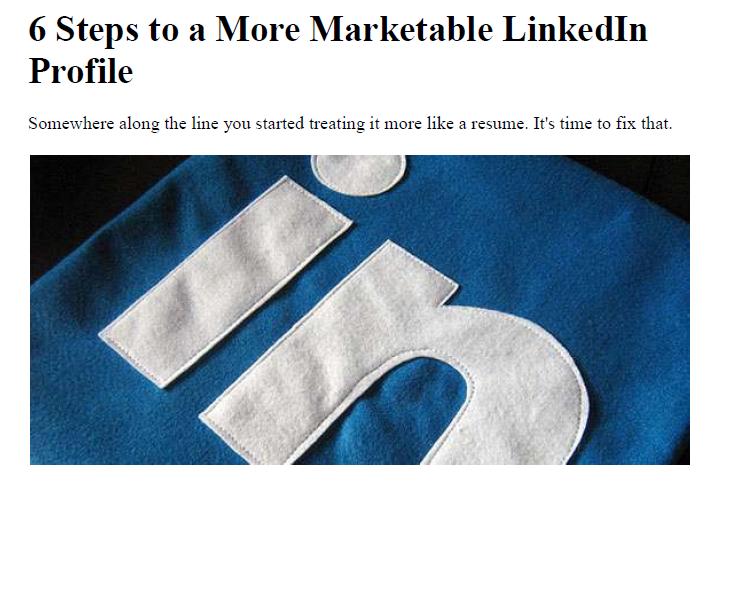 6 Steps to a More Marketable LinkedIn Profile